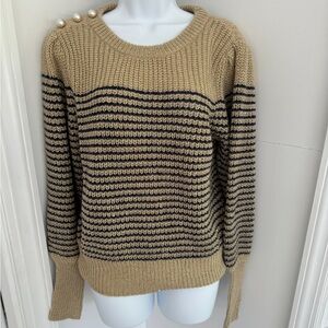 Lilly Pulitzer NWT Finley Sweater Size M in “Sand Bar Sparkle Stripe”